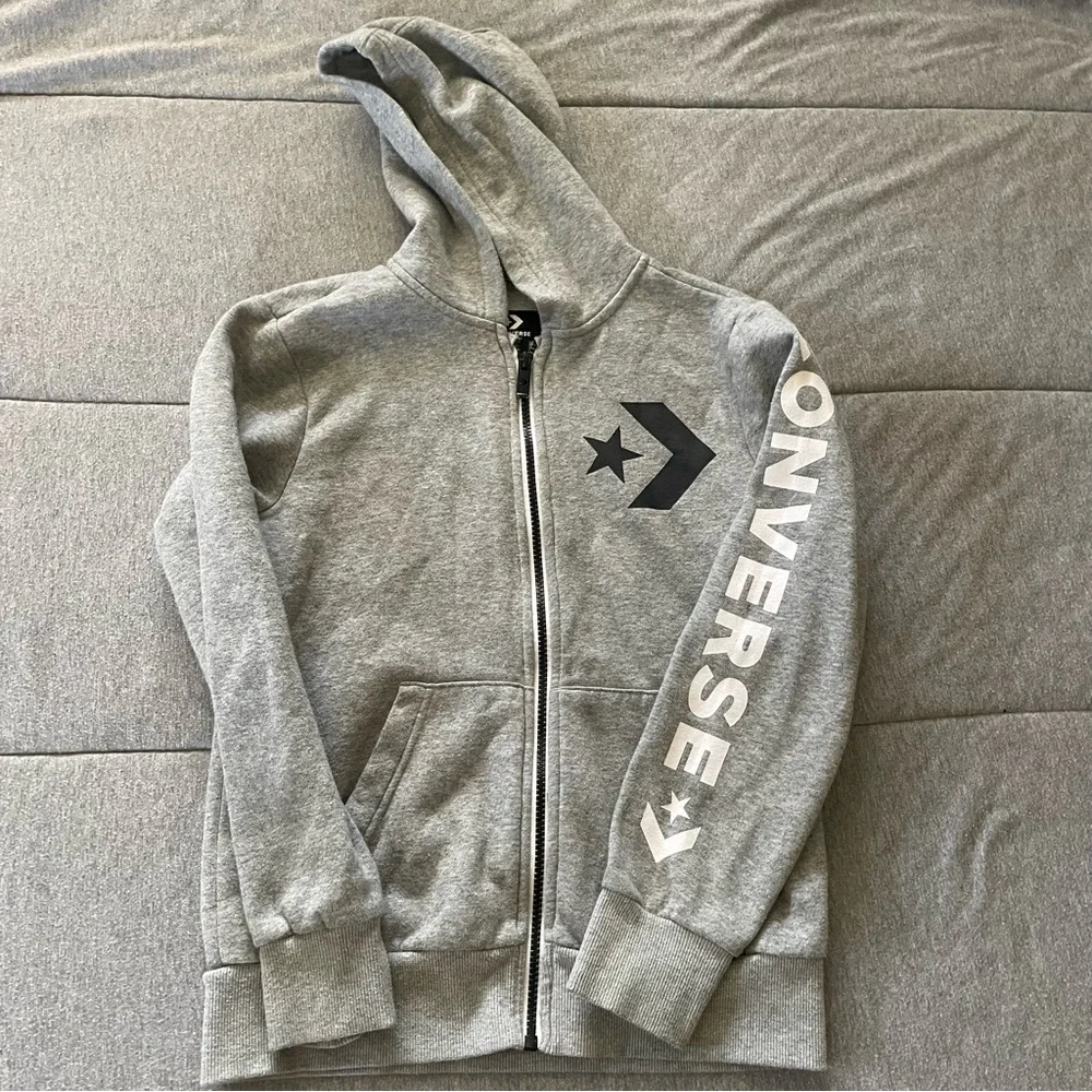 Converse Heather Gray Hoodie with‎ Logo